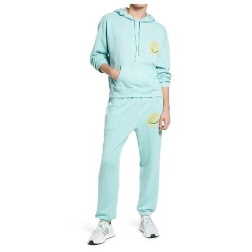 BP Gender Inclusive Graphic Hoodie In Teal Angle Painted Smiley‎ Small MSRP $49 - Picture 6 of 9